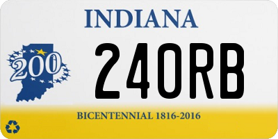 IN license plate 240RB