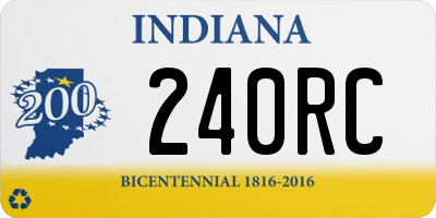 IN license plate 240RC