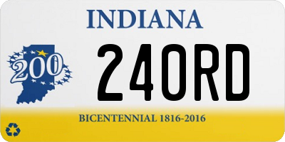 IN license plate 240RD