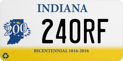 IN license plate 240RF