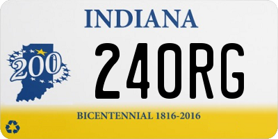 IN license plate 240RG