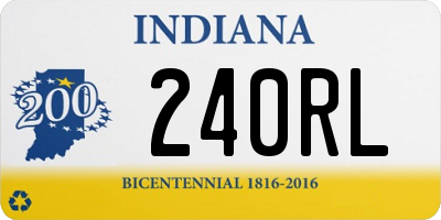 IN license plate 240RL