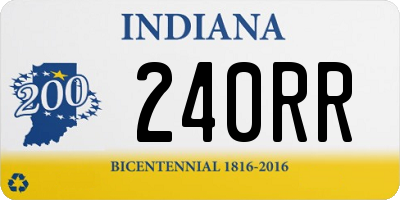 IN license plate 240RR