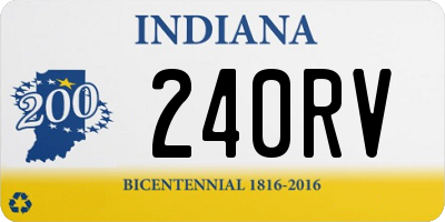 IN license plate 240RV