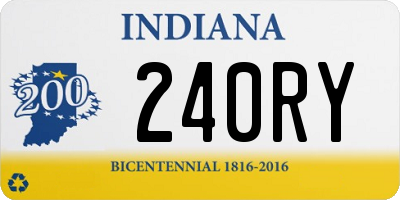 IN license plate 240RY