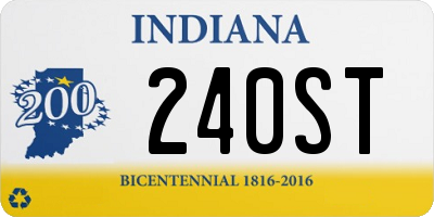 IN license plate 240ST