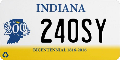 IN license plate 240SY