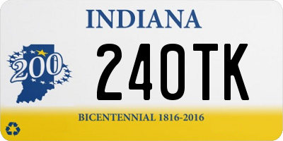 IN license plate 240TK