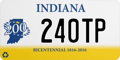 IN license plate 240TP