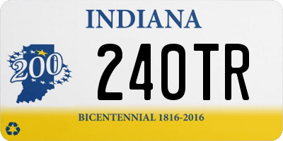 IN license plate 240TR