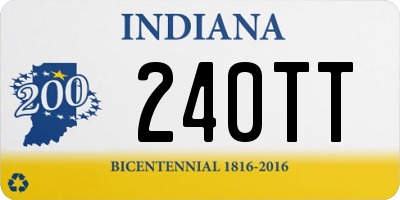 IN license plate 240TT