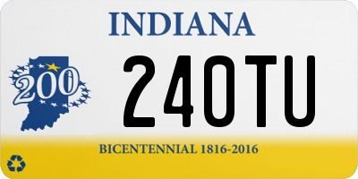 IN license plate 240TU