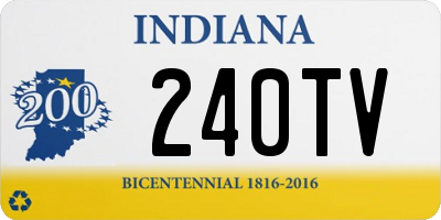 IN license plate 240TV