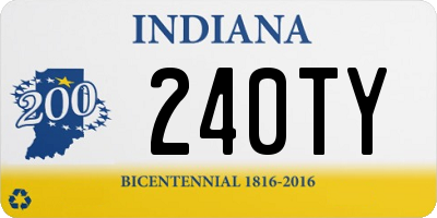 IN license plate 240TY