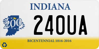 IN license plate 240UA