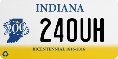 IN license plate 240UH