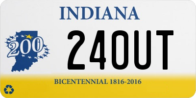 IN license plate 240UT