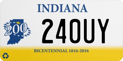 IN license plate 240UY