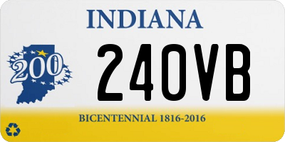 IN license plate 240VB