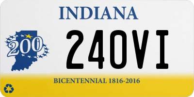 IN license plate 240VI