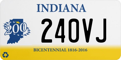 IN license plate 240VJ