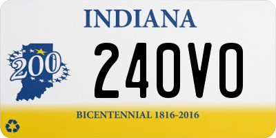 IN license plate 240VO