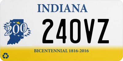 IN license plate 240VZ