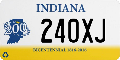 IN license plate 240XJ