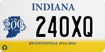 IN license plate 240XQ