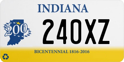 IN license plate 240XZ