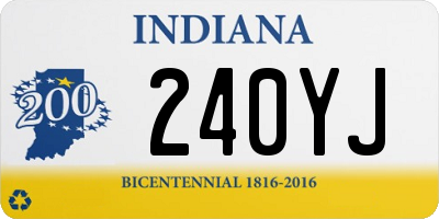 IN license plate 240YJ