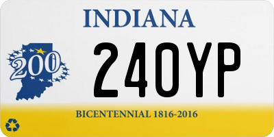 IN license plate 240YP