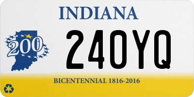 IN license plate 240YQ