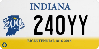 IN license plate 240YY