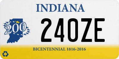 IN license plate 240ZE