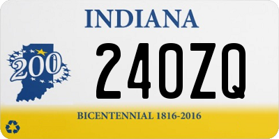 IN license plate 240ZQ