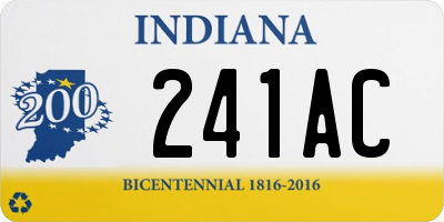 IN license plate 241AC