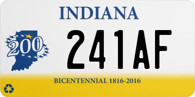 IN license plate 241AF