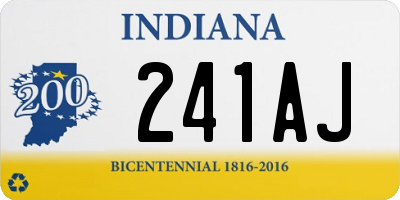 IN license plate 241AJ