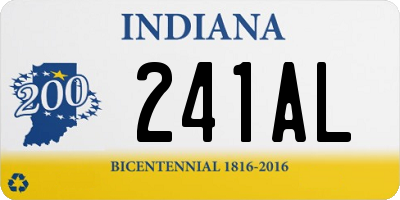 IN license plate 241AL