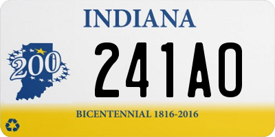 IN license plate 241AO