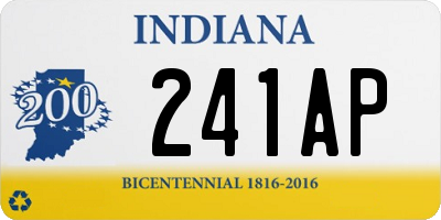 IN license plate 241AP