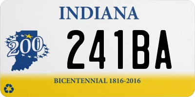 IN license plate 241BA