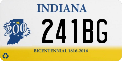 IN license plate 241BG