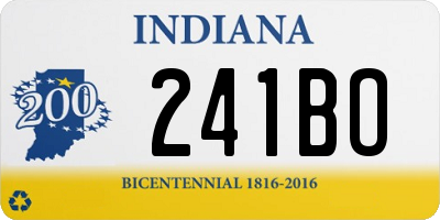 IN license plate 241BO