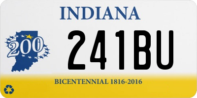 IN license plate 241BU