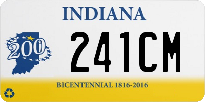 IN license plate 241CM