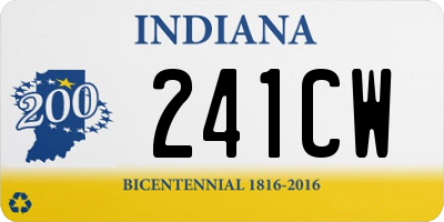 IN license plate 241CW