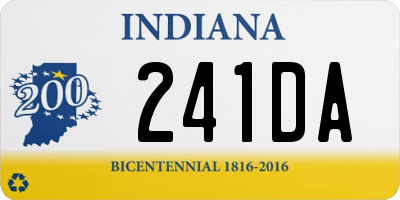 IN license plate 241DA