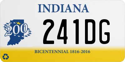 IN license plate 241DG